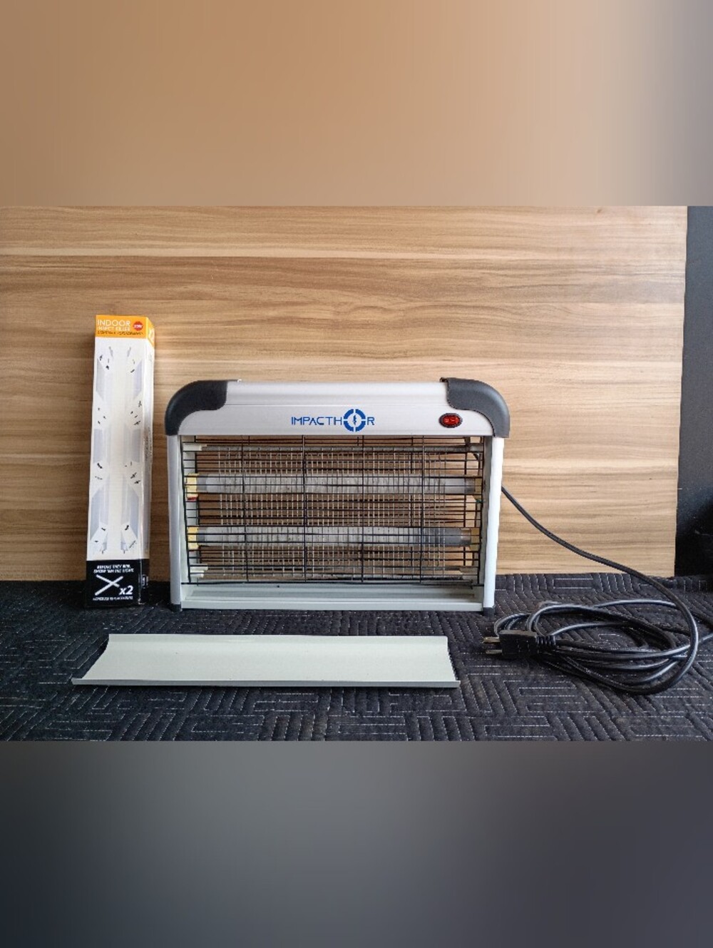 White and Black Electronic Bug Zapper - Indoor Insect Killer